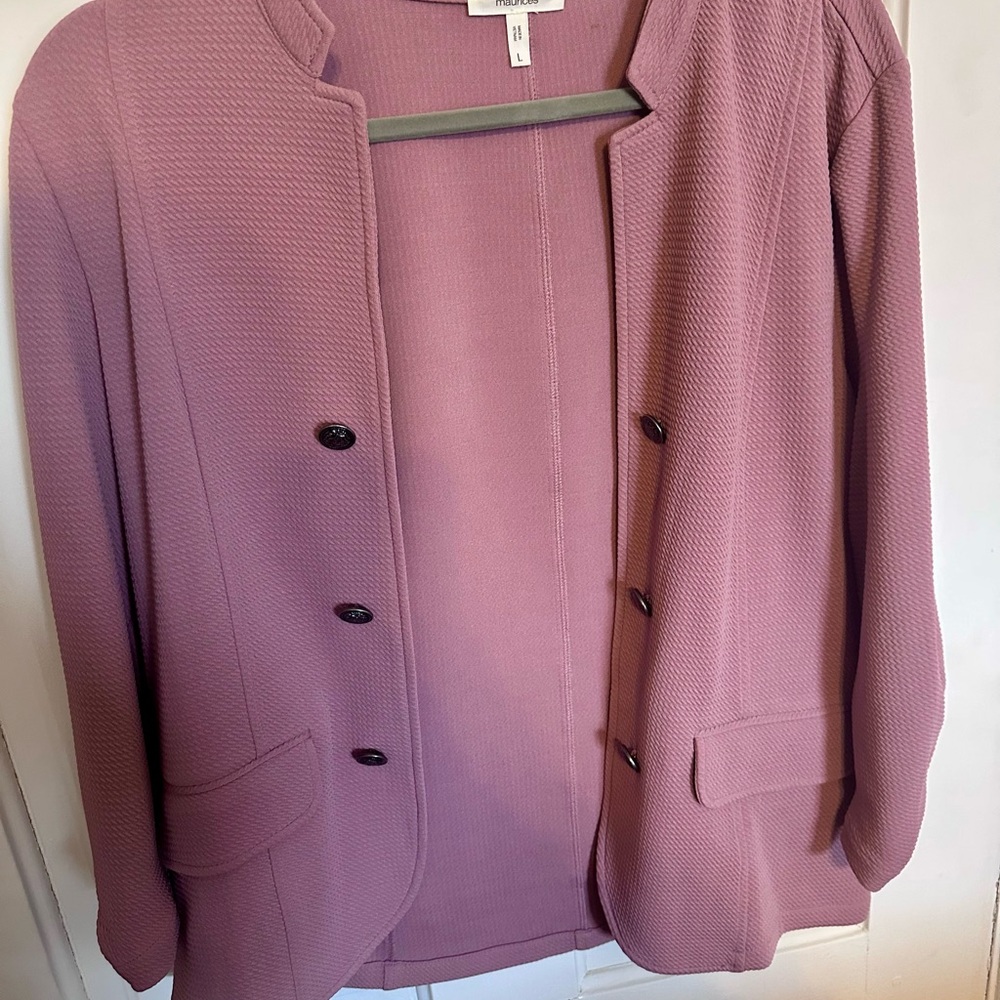Maurices Mauve Textured Blazer